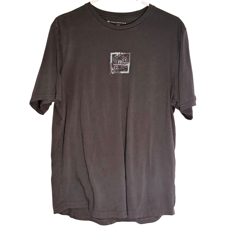 TravisMathew Mens Living Aloha Eco Blend Graphic T-Shirt Black Large